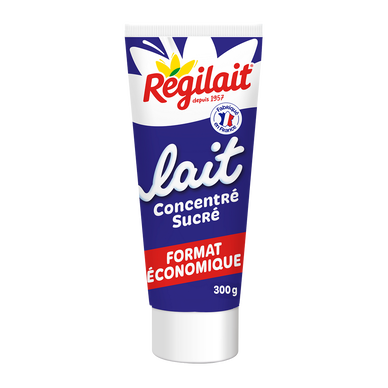 Lait entier concentré sucré REGILAIT, tube de 300g