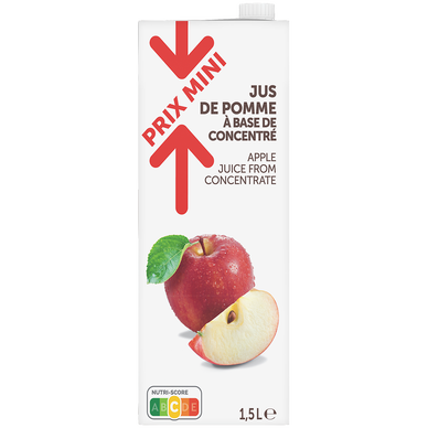 Jus de pomme ABC PRIX MINI, brique 1,5 litres