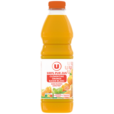 Pur jus clémentine orange raisin  bouteille de 1l