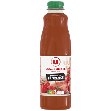 Jus de tomate de Provence salé à 5g/l pet 1L