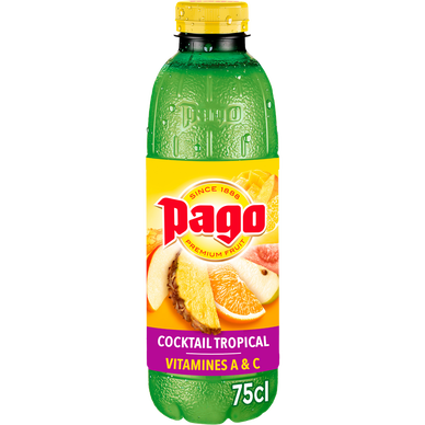 Jus cocktail tropical vitamines A & C PET - PAGO - 0,75L