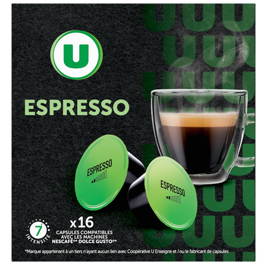 Café Capsules espresso - compatible DOLCE GUSTO - x16