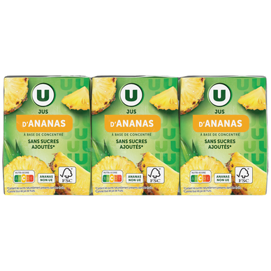 Jus à base de concentré d'ananas  6x20cl