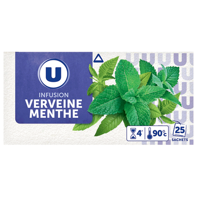 Infusion verveine menthe boîte x25 sachets 32,5g