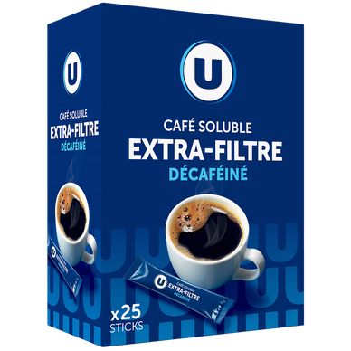 Café soluble extra filtre décaféiné - x25 - 50g