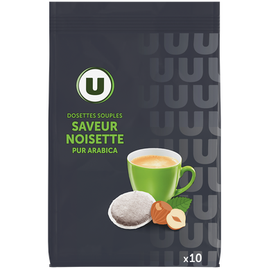 Café dosettes aromatisé à la noisette - x10