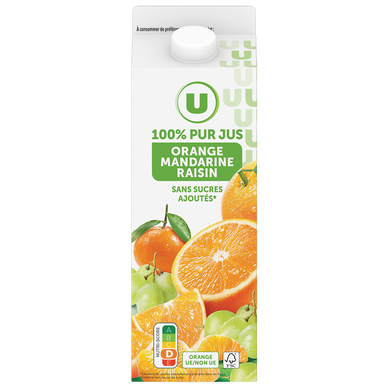 Pur jus orange mandarine raisin blanc  2l