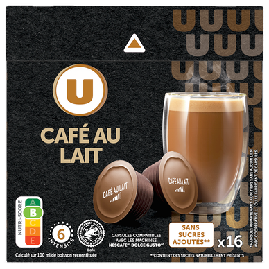 Café capsules café au lait - Compatible DOLCE GUSTO - x16