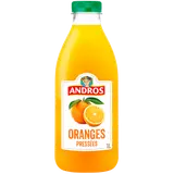 Pur jus réfrigéré orange sans sucres ajoutés ANDROS - Bouteille 1L