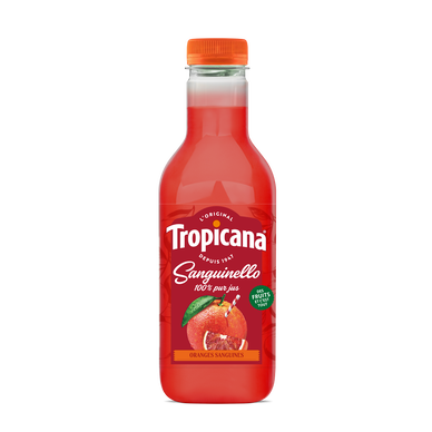 Pur Jus frais réfrigéré d'orange sanguine TROPICANA - Bouteille 90cl