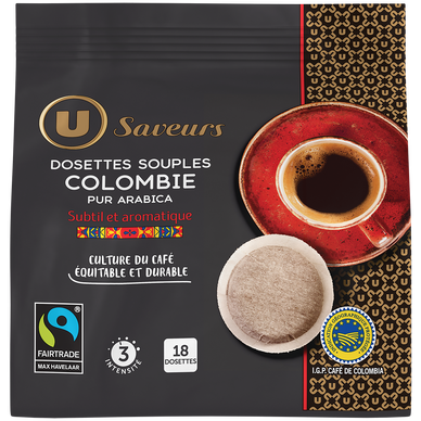 Café dosettes Colombie 100% arabica N°3 - x18