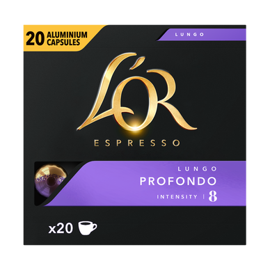 Café Capsules L'OR LUNGO PROFONDO N°8 - compatible NESPRESSO - x20