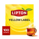 Thé noir Yellow Label origine Kenya LIPTON, x100 sachets, 200g