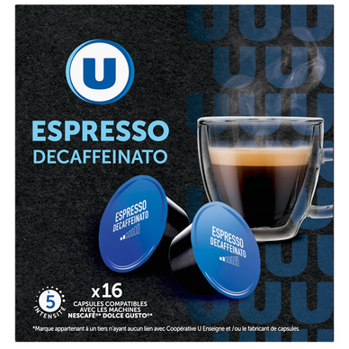 Café Capsules espresso décaféïné - compatible DOLCE GUSTO - x16