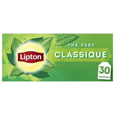 Thé vert classique LIPTON, x30 sachets, 39g