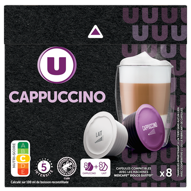 Café capsules café cappucino - Compatible DOLCE GUSTO - x16