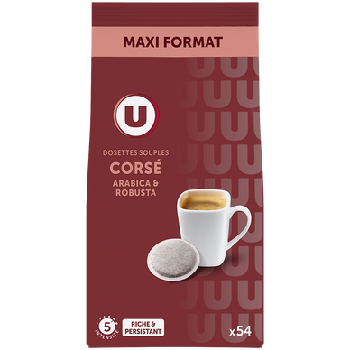Café corsé, x54 dosettes, 375,3g