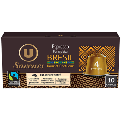 Café Capsules ESPRESSO BRESIL N°4 - compatible NESPRESSO - x10