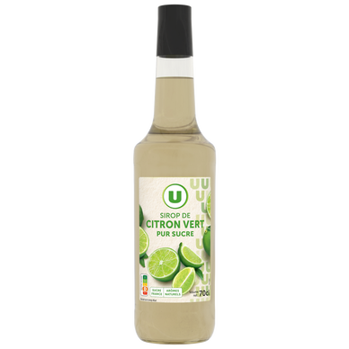Sirop citron vert, bouteille 70cl