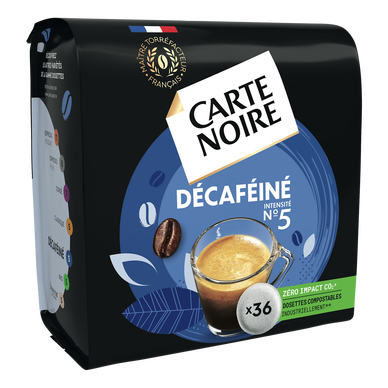 Café dosettes CARTE NOIRE DÉCAFÉINÉ N°5 - x36