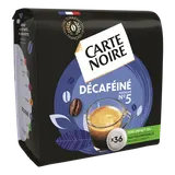Café dosettes CARTE NOIRE Décaféiné N°5 - compatible SENSEO - x36