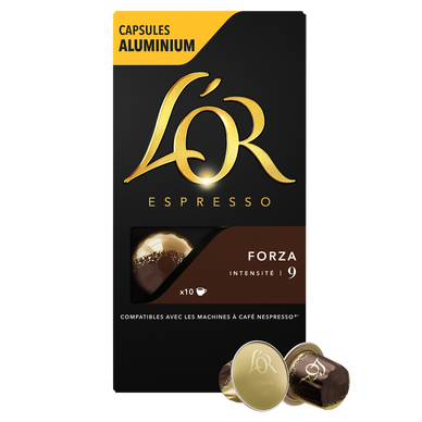 Café Capsules L'OR FORZA N°9 - compatible NESPRESSO - x10