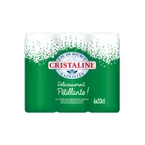 Eau de source pétillante Cristaline canette 6x33cL