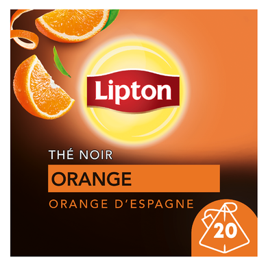 Thé noir à l'orange d'Espagne LIPTON, x20 sachets, 34g