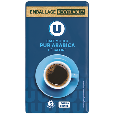 Café moulu pur arabica décaféiné N°3 - 250g