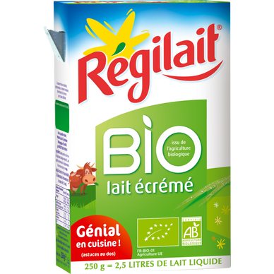 Lait écrémé bio en poudre REGILAIT, 250g