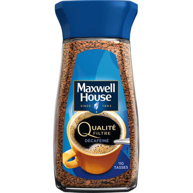 Café soluble MAXWELL HOUSE Qualité Filtre Décaféiné - 200g