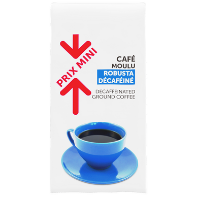 Café moulu PRIX MINI 100% robusta décaféiné - 250g