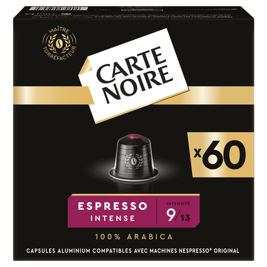 Café Capsules CARTE NOIRE ESPRESSO INTENSE N°9 - compatible NESPRESSO-x60