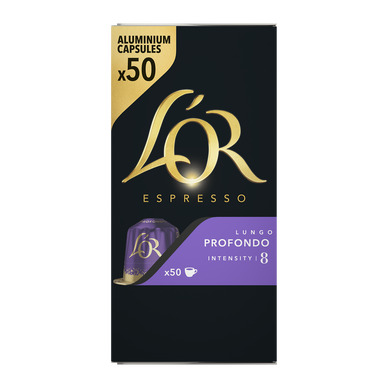 Café Capsules L'OR LUNGO PROFONDO N°8 - compatible NESPRESSO - x50