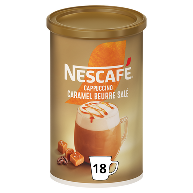 Café soluble NESCAFE CAPPUCCINO CARAMEL BEURRE SALE - x18 - 261g