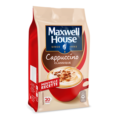 Cappuccino classique MAXWELL HOUSE, sachet 235g