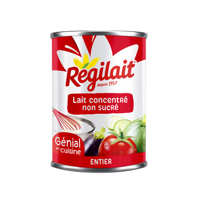 Lait concentré non sucré entier REGILAIT, boîte 410g
