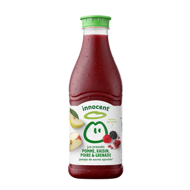 Jus réfrigéré raisin poire pom grenad Sans sucres ajoutés - INNOCENT -900ml