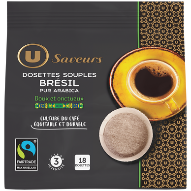 Café moulu Brésil dosettes souples N°3 x18