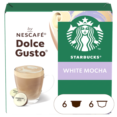 STARBUCKS by nescafé dolce gusto white mocha, x12 capsules, 123g