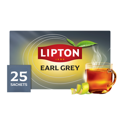 Thé noir Earl Grey LIPTON, x25 sachets, 40g