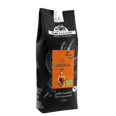 Café en grains Bio BROCELIANDE pur passion - 1kg