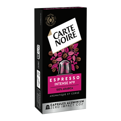 Café Capsules CARTE NOIRE intense - compatible NESPRESSO - x10