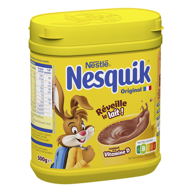 Poudre chocolatée instantanée NESQUIK Nestlé, boîte plastique 500g