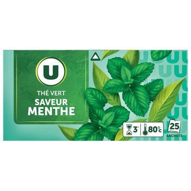 Thé vert à la menthe U sachets x25 40g