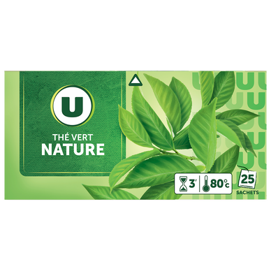 Thé vert nature U x25 sachets 32,5g