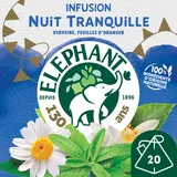 Infusion Nuit Tranquille verveine et feuilles d'oranger ELEPHANT - x20sachets - 30g
