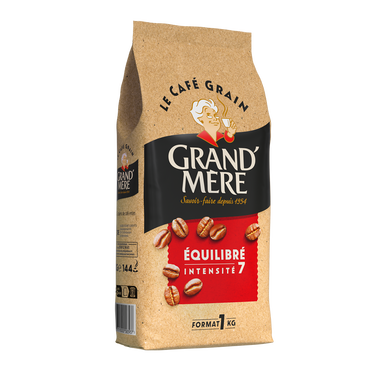 Café grains Equilibre GRAND-MERE, sachet 1kg