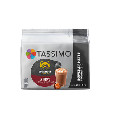TASSIMO colombus le choco goût caramel beurre salé, x10 dosettes, 150g