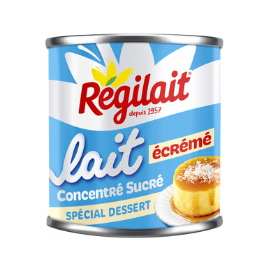Lait écrémé concentré sucré REGILAIT, boîte de 397g